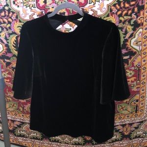 H&M Black Velvet Top